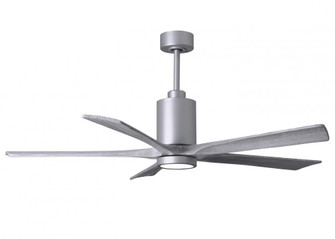 Patricia-5 five-blade ceiling fan in Brushed Nickel finish with 60” solid barn wood tone blades (230|PA5-BN-BW-60)