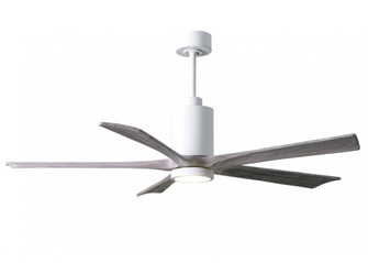 Patricia-5-60'' Five Blade Ceiling Fan-5CCT Integrated LED-Gloss White Finish-Barn Wood Tone Blad (230|PA5-WH-BW-60)