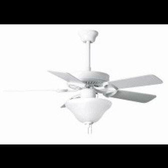 America - 42'' Builder Fan - LED Light Kit - Gloss White Finish - Reversible White/Wood Tone Blad (230|AM-TW-WH-42-LK)