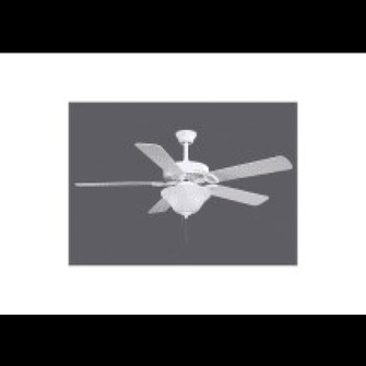 America - 52'' Builder Fan - LED Light Kit - Gloss White Finish - Reversible White/Wood Tone Blad (230|AM-TW-WH-52-LK)