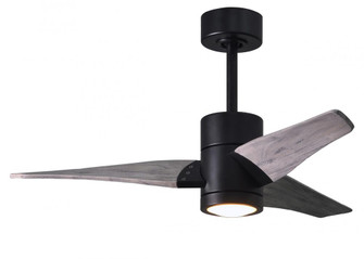 Super Janet three-blade ceiling fan in Matte Black finish with 42” solid barn wood tone blades a (230|SJ-BK-BW-42)
