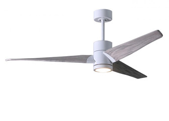 Super Janet three-blade ceiling fan in Gloss White finish with 60” solid barn wood tone blades a (230|SJ-WH-BW-60)