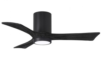 Irene-3HLK-42'' Three Blade Flush Mount Paddle Fan-5CCT Integrated LED-Matte Black Finish (230|IR3HLK-BK-BK-42)