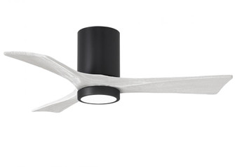 Irene-3HLK - 42'' Three Blade Flush Mount Paddle Fan - 5CCT Integrated LED - Matte Black Finish (230|IR3HLK-BK-MWH-42)