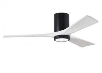 Irene-3HLK - 52'' Three Blade Flush Mount Paddle Fan - 5CCT Integrated LED - Matte Black Finish (230|IR3HLK-BK-MWH-52)