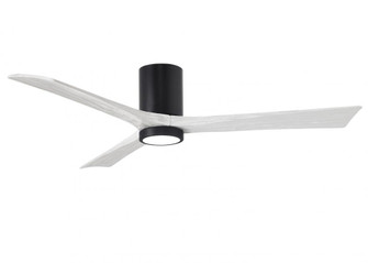 Irene-3HLK-60'' Three Blade Flush Mount Paddle Fan-5CCT Integrated LED-Matte Black Finish (230|IR3HLK-BK-MWH-60)