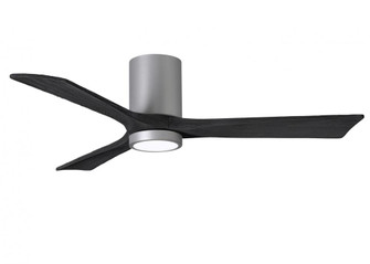 Irene-3HLK - 52'' Three Blade Flush Mount Paddle Fan - 5CCT Integrated LED - Brushed Nickel Finis (230|IR3HLK-BN-BK-52)