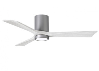 Irene-3HLK-52'' Three Blade Flush Mount Paddle Fan-5CCT Integrated LED-Brushed Nickel Finish (230|IR3HLK-BN-MWH-52)