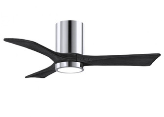 Irene-3HLK-42'' Three Blade Flush Mount Paddle Fan-5CCT Integrated LED-Polished Chrome Finish (230|IR3HLK-CR-BK-42)