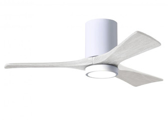 Irene-3HLK - 42'' Three Blade Flush Mount Paddle Fan - 5CCT Integrated LED - Gloss White Finish (230|IR3HLK-WH-MWH-42)