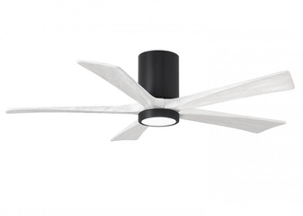Irene-5HLK-52'' Five Blade Flush Mount Paddle Fan-5CCT Integrated LED-Matte Black Finish (230|IR5HLK-BK-MWH-52)