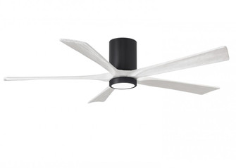 Irene-5HLK-60'' Five Blade Flush Mount Paddle Fan-5CCT Integrated LED-Matte Black Finish (230|IR5HLK-BK-MWH-60)