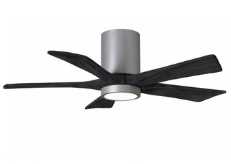 Irene-5HLK-42'' Five Blade Flush Mount Paddle Fan-5CCT Integrated LED-Brushed Nickel Finish (230|IR5HLK-BN-BK-42)