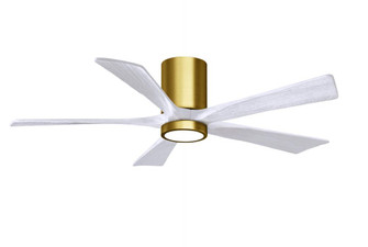 Irene - 5HLK - Brushed Brass - Matte White Blades - 52'' Blades (230|IR5HLK-BRBR-MWH-52)