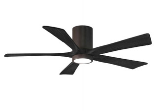 IR5HLK five-blade flush mount paddle fan in Textured Bronze finish with 52” solid matte black wo (230|IR5HLK-TB-BK-52)