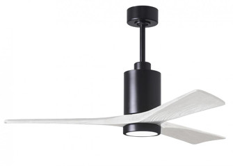 Patricia-3-52'' Three Blade Ceiling Fan-5CCT Integrated LED-Matte Black Finish-Matte White Blades (230|PA3-BK-MWH-52)