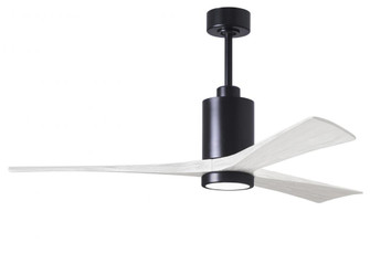 Patricia-3-60'' Three Blade Ceiling Fan-5CCT Integrated LED-Matte Black Finish-Matte White Blades (230|PA3-BK-MWH-60)