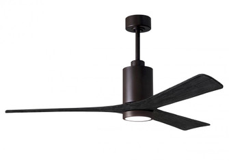 Patricia - 3 - 60'' Three Blade Ceiling Fan - 5CCT Integrated LED - Textured Bronze Finish (230|PA3-TB-BK-60)