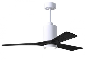 Patricia-3-52'' Three Blade Ceiling Fan-5CCT Integrated LED-Gloss White Finish-Matte Black Blades (230|PA3-WH-BK-52)
