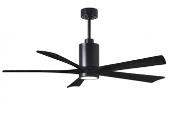 Patricia-5-60'' Five Blade Ceiling Fan-5CCT Integrated LED-Matte Black Finish-Matte Black Blades (230|PA5-BK-BK-60)