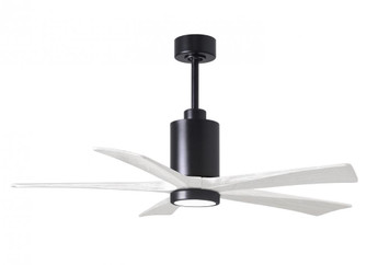 Patricia-5-52'' Five Blade Ceiling Fan-5CCT Integrated LED-Matte Black Finish-Matte White Blades (230|PA5-BK-MWH-52)