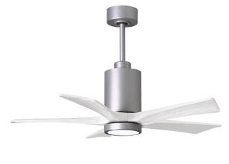 Patricia-5-42'' Five Blade Ceiling Fan-5CCT Integrated LED-Brushed Nickel Finish-Matte White Blad (230|PA5-BN-MWH-42)