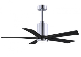 Patricia-5-52'' Five Blade Ceiling Fan-5CCT Integrated LED-Polished Chrome Finish-Matte Black Bla (230|PA5-CR-BK-52)