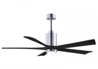 Patricia-5-60'' Five Blade Ceiling Fan-5CCT Integrated LED-Polished Chrome Finish-Matte Black Bla (230|PA5-CR-BK-60)