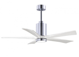 Patricia-5-52'' Five Blade Ceiling Fan-5CCT Integrated LED-Polished Chrome Finish-Matte White Bla (230|PA5-CR-MWH-52)