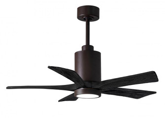 Patricia-5-42'' Five Blade Ceiling Fan-5CCT Integrated LED-Textured Bronze Finish-Matte Black Bla (230|PA5-TB-BK-42)