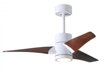 Super Janet - 42'' Ceiling Fan - Integrated LED - Gloss White Finish - Walnut Tone Blades (230|SJ-WH-WN-42)