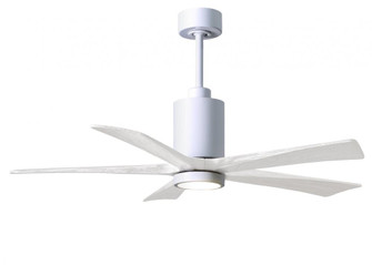 Patricia-5-52'' Five Blade Ceiling Fan-5CCT Integrated LED-Gloss White Finish-Matte White Blades (230|PA5-WH-MWH-52)