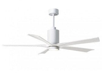 Patricia-5-60'' Five Blade Ceiling Fan-5CCT Integrated LED-Gloss White Finish-Matte White Blades (230|PA5-WH-MWH-60)