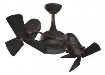 Dagny - Rotational Ceiling Fan - Textured Bronze Finish - Matte Black Wood Blades (230|DG-TB-WDBK)