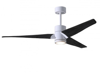Super Janet - 52'' Ceiling Fan - Integrated LED - Gloss White Finish - Matte Black Blades (230|SJ-WH-BK-52)