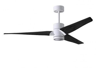 Super Janet three-blade ceiling fan in Gloss White finish with 60” solid matte blade wood blades (230|SJ-WH-BK-60)