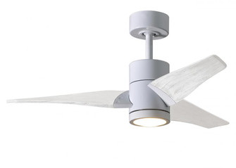 Super Janet three-blade ceiling fan in Gloss White finish with 42” solid matte white wood blades (230|SJ-WH-MWH-42)