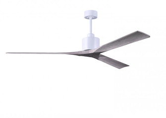 Nan XL 6-speed ceiling fan in Matte White finish with 72” solid barn wood tone wood blades (230|NKXL-MWH-BW-72)