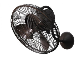 Laura - Oscillating Wall Fan - Textured Bronze Finish - Metal Blades (230|LL-TB)