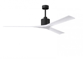 Nan XL 6-speed ceiling fan in Matte Black finish with 72” solid matte white wood blades (230|NKXL-BK-MWH-72)