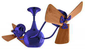 Vent Bettina - Rotational Ceiling Fan - Safira Finish - Wood Blades (230|VB-BLUE-WD)
