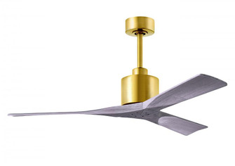 Nan - 52'' Ceiling Fan - Brushed Brass Finish - Barn Wood Tone Blades (230|NK-BRBR-BW-52)