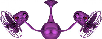 Vent-Bettina 360° dual headed rotational ceiling fan in Ametista (Purple) finish with metal blade (230|VB-LTPURPLE-MTL)