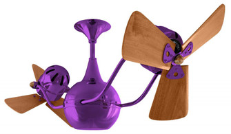 Vent Bettina - Rotational Ceiling Fan - Ametista Finish - Wood Blades (230|VB-LTPURPLE-WD)