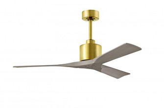 Nan - 52'' Ceiling Fan - Brushed Brass Finish - Gray Ash Tone Blades (230|NK-BRBR-GA-52)