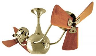 Vent Bettina - Rotational Ceiling Fan - Polished Brass Finish - Mahogany Tone Blades (230|VB-PB-WD)