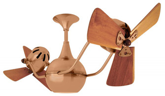 Vent Bettina - Rotational Ceiling Fan - Brushed Copper Finish - Mahogany Tone Blades (230|VB-BRCP-WD)