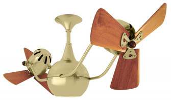 Vent Bettina - Rotational Ceiling Fan - Brushed Brass Finish - Mahogany Tone Blades (230|VB-BRBR-WD)