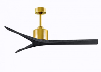 Mollywood - 60'' Ceiling Fan - Brushed Brass Finish - Matte Black Blades (230|MW-BRBR-BK-60)