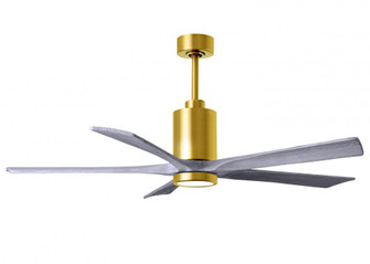 Patricia-5-60'' Five Blade Ceiling Fan-5CCT Integrated LED-Brushed Brass Finish (230|PA5-BRBR-BW-60)